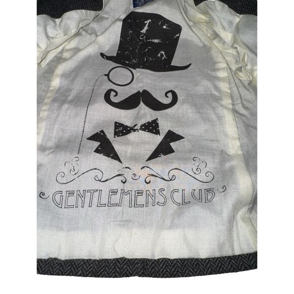 Minoti Wool Blend Blazer Toddler Size 12-18 Mon Elbow Patches Herringbone Fall - Picture 4 of 8